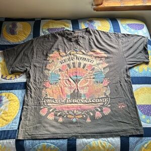 NATURAL LIFE Brown Butterfly Graphic Tee